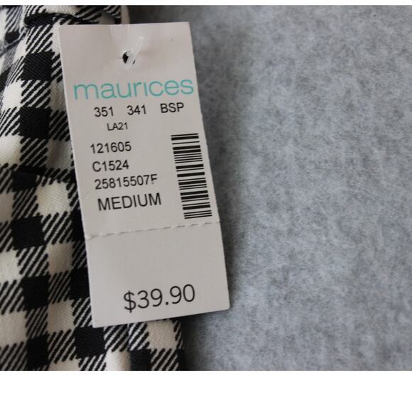 Maurices Gingham Bengaline Cropped Pant Womens Size Medium Regular NWT - Picture 3 of 9